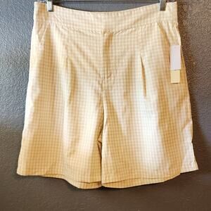 Cyrus Women's Taupe Gingham Shorts Size 12